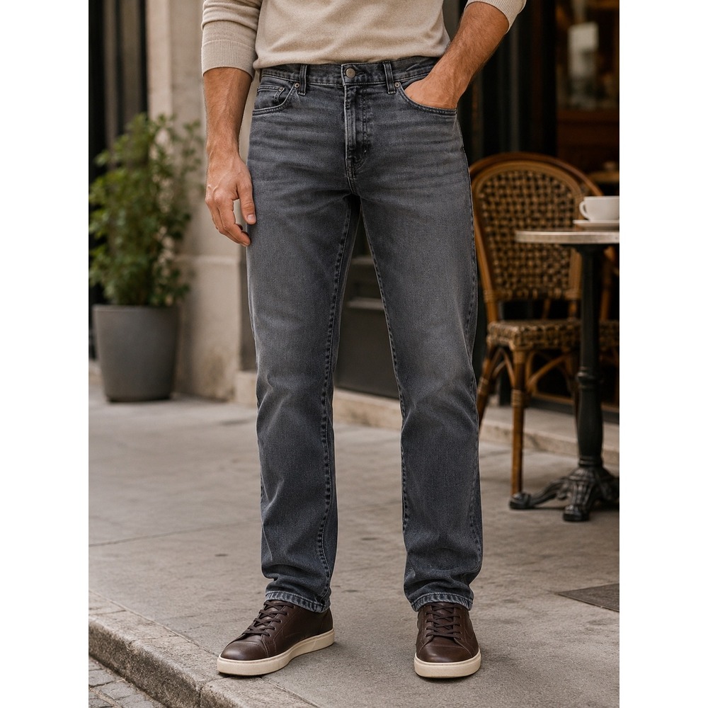 Lucky Brand 223 Straight Leg Faded Wash Denim Jeans Mens 34x30 Gray